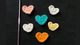 Cute crochet mini ♥️ heart make very easy way [upl. by Manny]