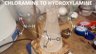 Hydroxylamine from ammonium chloride early prototype [upl. by Newman]