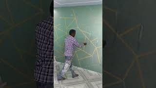 DIY painted geometric wall decor diy home decorating [upl. by Aettam418]