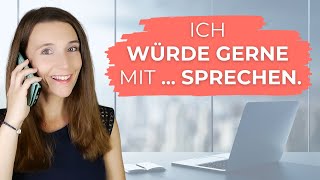 Perfekt TELEFONIEREN Deutsch im Büro  Job sprechen Wichtige Regeln und Sätze [upl. by Frederiksen129]