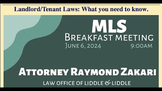 LandlordTenant Laws What You Need to Know  June 6 2024 [upl. by Ydarb]