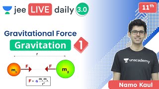 JEE 2022 Gravitation L1  Gravitational Force  Class 11  Unacademy JEE  Physics  Namo Kaul [upl. by Teevens]