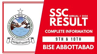 BISE Abbottabad Matric Result 2024  BISE ABBOTTABAD [upl. by Corvin]