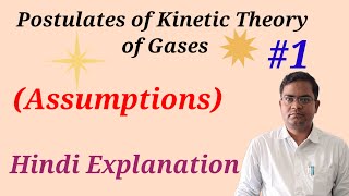 Posulates saaf Kinetic gas equation Three postulates of kinetic theory of gases  Class 11BSc [upl. by Auhs]