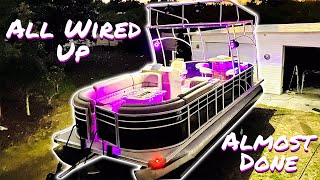 Installing Wiring and Lighting on a Pontoon Boat  Episode 12 [upl. by Sito]