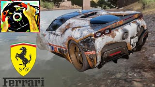 Rebuilding Ferrari F12 TDF 977 HP  Forza Horizon 5  Steering Wheel Gameplay [upl. by Ketchum]