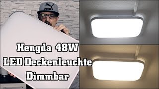 Hengda 48W LED Deckenleuchte Dimmbar  Deckenlampe  Tageslichtlampe mit Fernbedienung [upl. by Oakley]