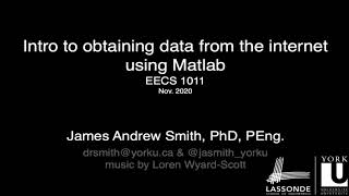 Introduction to obtaining data on the internet with Matlab [upl. by Sukhum]