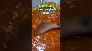 Filipino style sweet spaghetti sauce filipinofood [upl. by Spalla711]