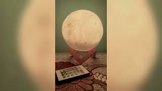 Rechargeable 3D Moon Lamp With Remote 18 CM [upl. by Erdeid]