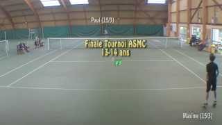 Paul 153 vs Maxime 153  Finale Tournoi ASMC 1314ans  05012014  1er set [upl. by Funk989]