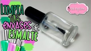 Como limpiar tus frascos de ESMALTE de uñas  DIY [upl. by Eelik]