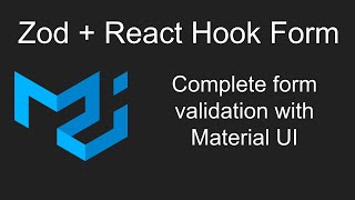 A complete form validation with Zod and React hook form [upl. by Kenward]