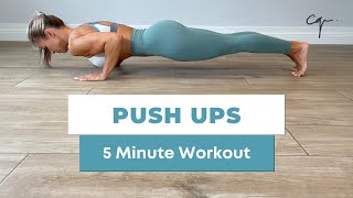 5 Minute Push Ups Workout at Home [upl. by Olcott]