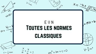 Espaces vectoriels normes  toutes les normes classiques [upl. by Anaet]