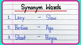 Synonyms words in English  15 Synonyms words  Common synonyms words  What is synonyms [upl. by Elik]