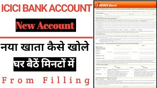 icici bank account opening form fill up ICICI bank form fill up 2024  icici new account open kaise [upl. by Aiasi]