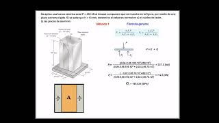 Ejercicio Nro 1  Fuerzas Axiales  2 Materiales [upl. by Jeannette]