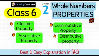 Properties of Whole Numbers Class 6 Maths [upl. by Adnuhsar789]