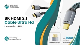 CABLETIME 8K HDMI 21 cable 48Gbps Braided Unboxing And Review Superior Resolution 8K60Hz4K120Hz [upl. by Arihs193]