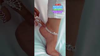 New designer silver green pink stone peacock rings amp anklets with 70 discount shorts ytshorts [upl. by Asilehc]