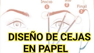 Diseño de cejas para principiantes en PAPEL Curso de cejas [upl. by Kutchins]