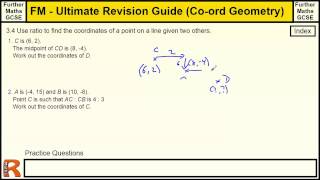 Coordinate Geometry Midpoints and ratio Ultimate revision guide for Further maths GCSE [upl. by Ayat]