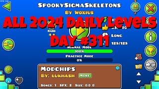 Completing Every Daily Level of 2024  Day 311 SpookySigmaSkeletons by Woxius [upl. by Hardi]