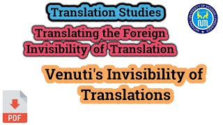 Invisibility of translation  Venuti theory of translation [upl. by Meid688]