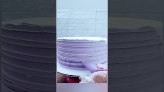 Simple cake design 💜easy decoration trending shortsfeed cake decoration shorts [upl. by Figueroa]