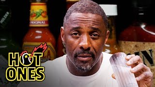 Idris Elba Wants to Fight While Eating Spicy Wings  Hot Ones [upl. by Norrag]