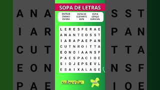 Gimnasia Cerebral  SOPA de Letras es un Ejercicio de Gimnasia Cerebral PALABRAS comienzan con E [upl. by Zonda]