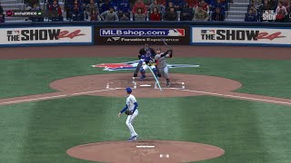 SF Giants Wilmer Flores Perfect Perfect Homerun MLB The Show 24 Online [upl. by Robi]