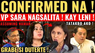 VP SARA NAGSALITA NA TUNGKOL KAY LENI ROBREDO MAKABAYAN BLOC IMPEACHMENT ISINULONG [upl. by Aneerbas]