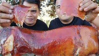 OUTDOOR COOKING  LECHON DE LECHE NATIVE BABOY MUKBANG HD [upl. by Areema]