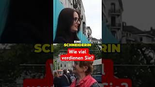 Straßeninterviews Wie viel verdient eine Schneiderin in der Schweiz 👗✂️shorts löhne [upl. by Nonnah]