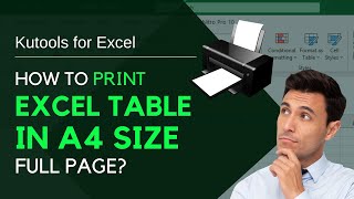 Kutools For Excel  How to print excel sheet in A4 size full page [upl. by Ahsiekyt]