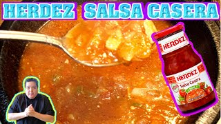 ✅HERDEZ SALSA CASERA ROJA COMO LA QUE VENDEN EN LA TIENDA [upl. by Nylad]