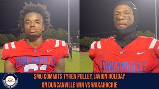 SMU Commits Javion Holiday Tyren Polley on Duncanville W vs Waxahachie TXHSFB HighSchoolFootball [upl. by Feliza]