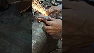 Knife sharpening on stone Damascus keychain folding knives [upl. by Bartie635]