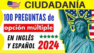 Examen de Ciudadanía Americana 100 PREGUNTAS DE OPCIÓN MÚLTIPLE en inglés y español 2024 [upl. by Alyahs99]