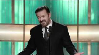 Ricky Gervais Opening Monologue  Golden Globes 2011 [upl. by Bolan]