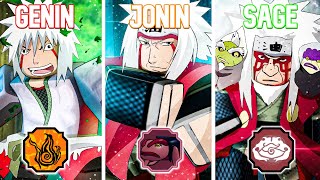 Becoming All Forms Of JIRAIYA in 24 Hours  Shindo Life Roblox [upl. by Simaj661]