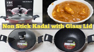 Eon Non Stick Sparkle Kadai with Lid Review  Non Stick Kadai  Kadai with Glass Lid  NikGoals [upl. by Woodsum]