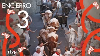 TERCER ENCIERRO de San Fermín 2022  Toros de José Escolar [upl. by Oirotciv]