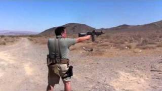 Controlled OneHanded 30Round FullAuto Mag Dump with FERFRANS SOAR Piston AR SBR [upl. by Hirza779]