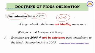 Pious Obligation under Hindu Law  Hindu Law Notes [upl. by Zaob]