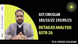 quotDecoding Tax Changes Circular No 18315 amp 193052023 Explained  Latest Updatesquot gstupdates [upl. by Adnoel]