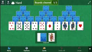 Microsoft Solitaire Collection TriPeaks  Hard  January 9 2022 [upl. by Concha]