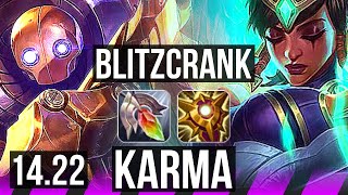 BLITZCRANK amp Ashe vs KARMA amp Jhin SUP  KR Master  1422 [upl. by Eelrak341]